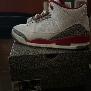Jordan 3 Cardinal red